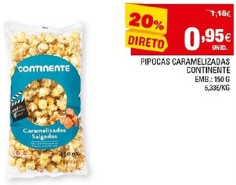 Continente Pipocas Caramelizadas Continente 150g promoção