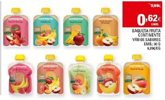 Saqueta Fruta Continente 90g