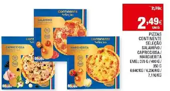 Continente Pizzas Continente 375g/ 400g/ 350g promoção