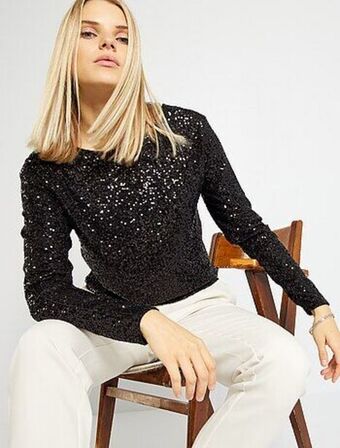 Kiabi Camisola decote em bico em malha fina promoção