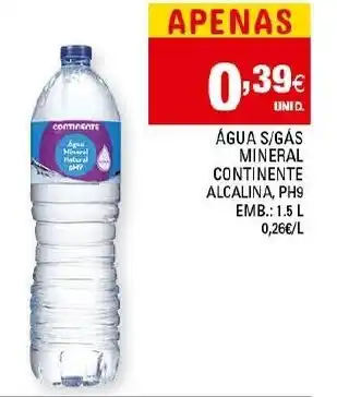 Continente Água S/Gás Mineral Continente Alcalina 1,5L promoção