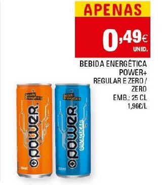 Continente Bebida Energética Power+ 25cl promoção