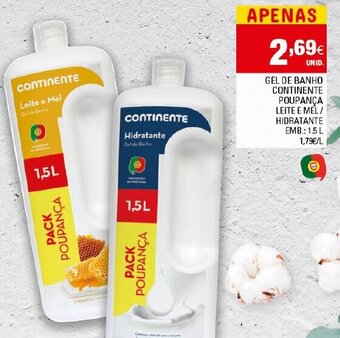 Continente Gel de Banho Continente Poupança 1,5L promoção