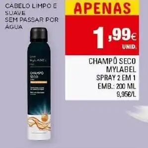 Continente Champô Seco Mylabel Spray 2 em 2 200ml promoção