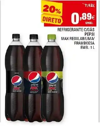 Continente Refrigerante C/ Gás Pepsi 1L promoção