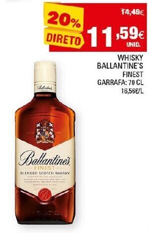 Continente Whisky Ballantine's Finest 70cl promoção