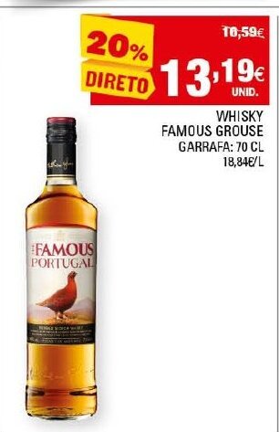 Continente Whisky Famous Grouse 70cl promoção