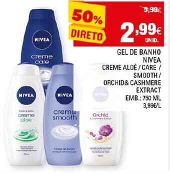 Continente Gel de Banho Nivea 750ml promoção