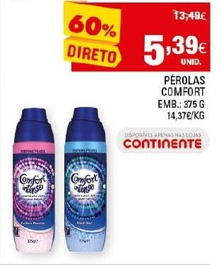 Continente Pérolas Comfort 375g promoção