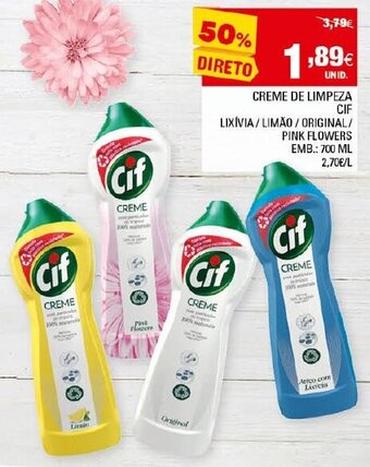 Continente Creme de Limpeza Cif 700ml promoção