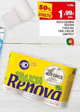 Rolo Cozinha Renova Touch XXL 3 Rolos