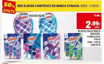 Continente Blocos Sanitários Sonasol Poder Ativo Pinho 2 Unid promoção