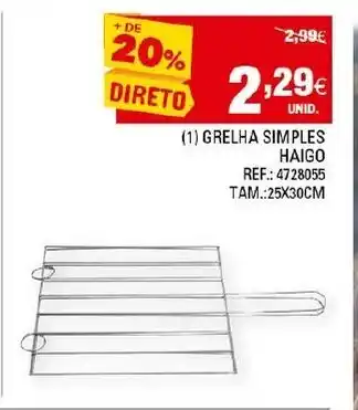 Continente Grelha Simple Haigo 25x30cm promoção