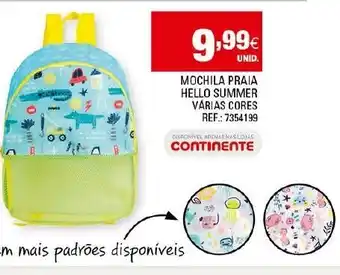 Continente Mochila Praia Hello Summer Várias Cores promoção