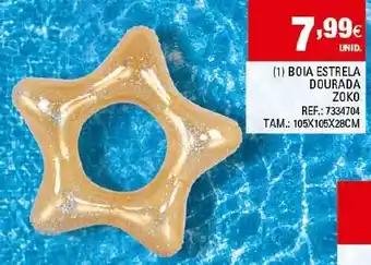 Continente Boia Estrela Dourada Zoko 105x105x28cm promoção