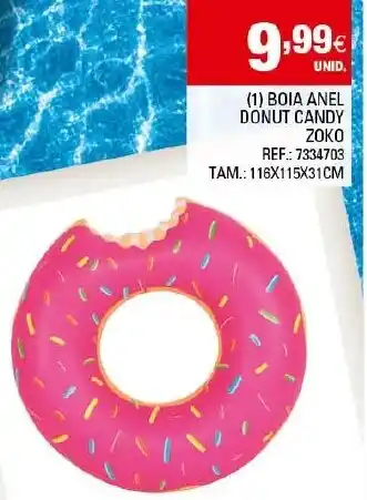 Continente Boia Anel Donut Candy Zoko 116x115x31cm promoção