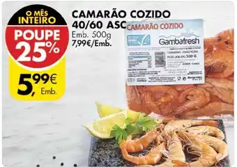 Pingo Doce Cmarão Cozido 40/60 ASC 500g promoção