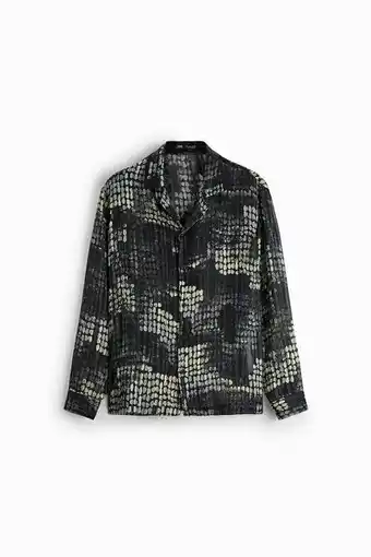 ZARA Camisa estampada com brilho promoção