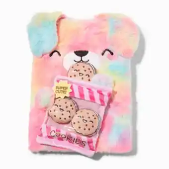 Claire's Pastel rainbow dog cookies sketchbook promoção