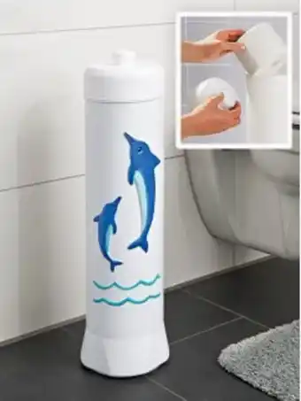 Suporte para rolos de papel higiénico golfinhos