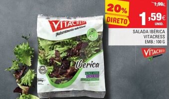 Continente Salada Ibérica Vitacress 100g promoção