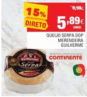 Continente Queijo Serpa DOP Merendeira Guilherme promoção