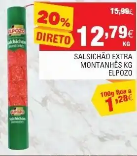 Continente Salsichão Extra Montanhês KG Elpozo promoção