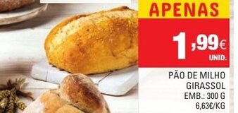 Continente Pão de Milho Girassol 300g promoção