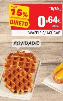 Continente Waffle C/ Açúcar promoção