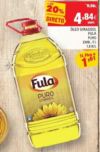 Continente Óleo Girassol Fula Puro 3L promoção