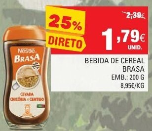 Continente Bebida de Cereal Brasa 200g promoção