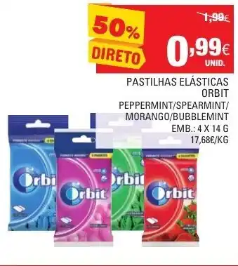 Continente Pastilhas Elásticas Orbit 4x14g promoção