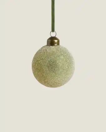 Bola de natal verde brilho aveludado