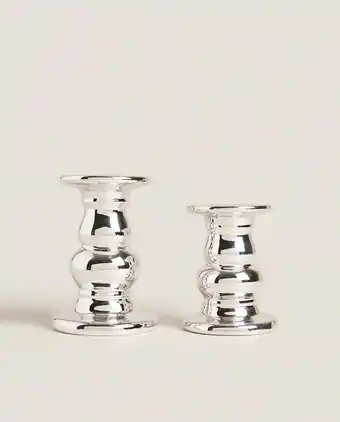 ZARA HOME Candelabro alto de cerâmica brilhante promoção