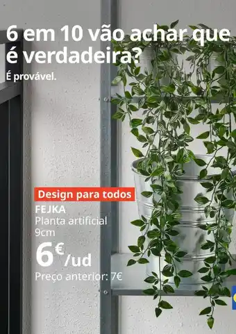 IKEA Fejka Planta Artificial 9cm promoção