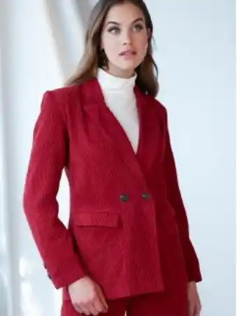 Blazer de bombazina modelo cruzado forrado