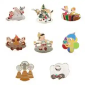 Disney Store Set pins misteriosos navideños, disney store promoção
