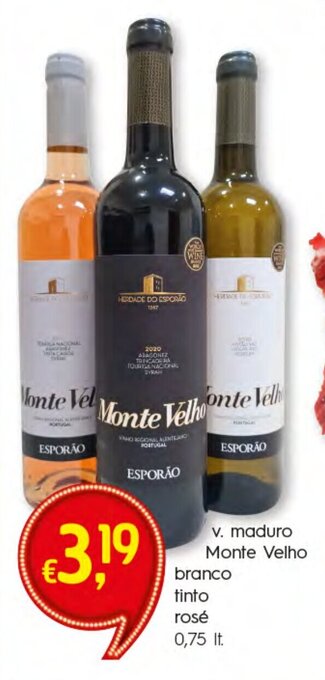 Bolama V. Maduro Monte Velho Branco tinto rose 0.75lt promoção