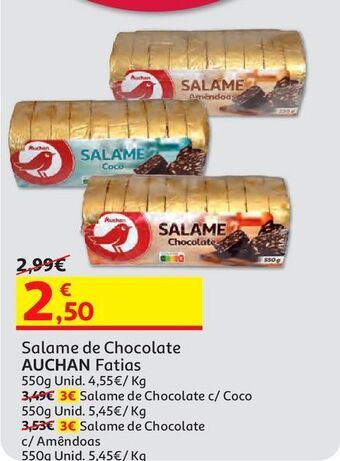 Auchan Salame de chocolate auchan promoção