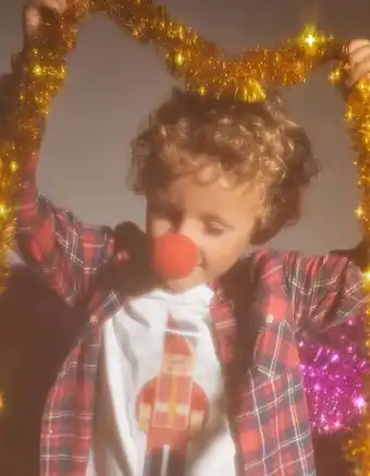Zippy T-shirt de natal em algodão para criança, branco promoção