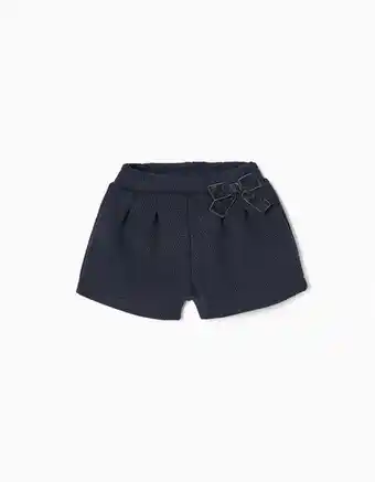 Zippy Calções de algodão com laço de veludo para bebé menina, azul escuro promoção