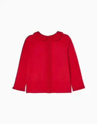 Zippy T-shirt de manga comprida em algodão para menina, vermelho promoção