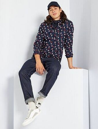 Kiabi Camisa de natal estampada promoção