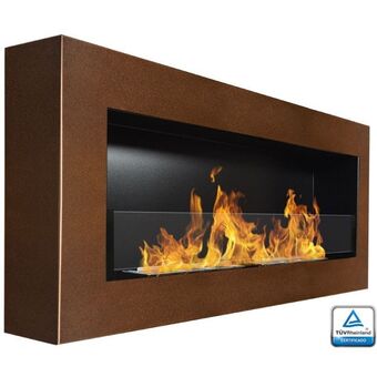 Brico Depôt Chimenea de bioetanol modelo sunna marrón con cristal protector 90 cm promoção