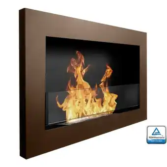 Brico Depôt Chimenea de bioetanol modelo astrid marrón con cristal protector 65 cm promoção