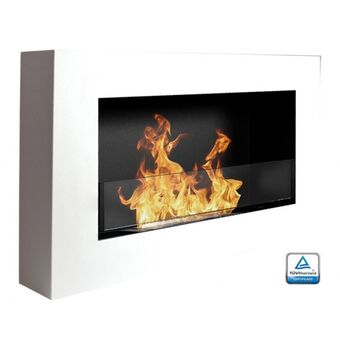 Brico Depôt Chimenea de bioetanol modelo carina blanco con cristal protector 65 cm promoção