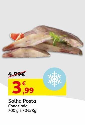 Auchan Solha posta congelada 700 gr promoção