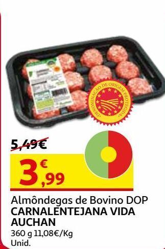 Auchan Almondegas bov. carnalentejana v auchan 360 g promoção