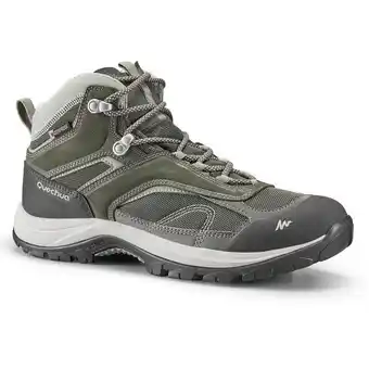 Decathlon Botas impermeáveis de caminhada na montanha mh100 mid caqui mulher promoção