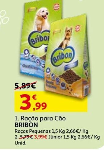 Auchan Ração cão bribon promoção
